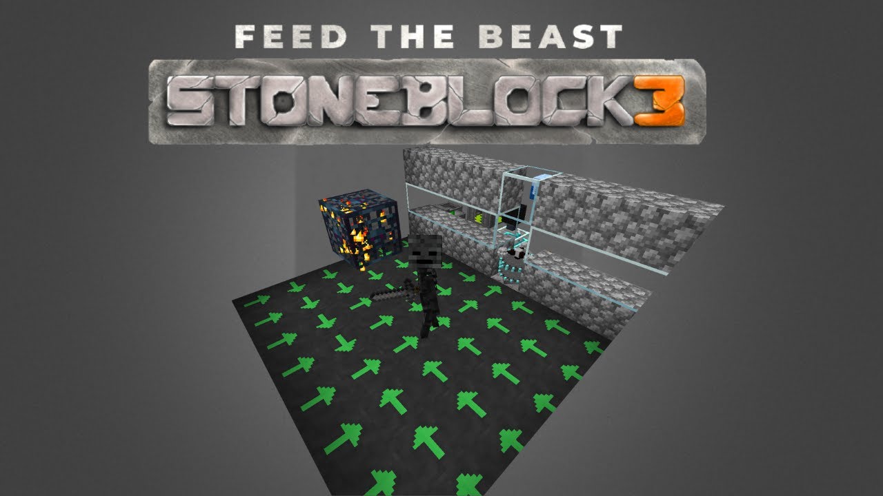 Minecraft FTB Stoneblock 3 #18 Witherskelette Farm + erster Nether Star