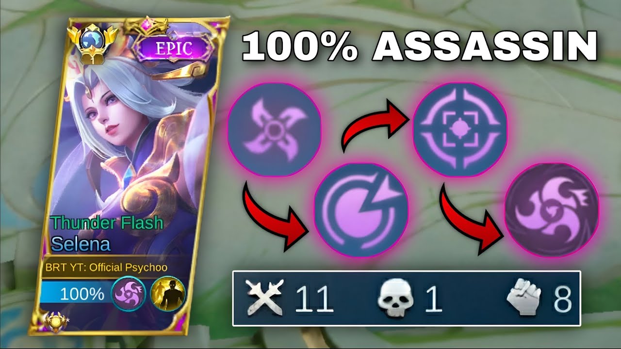 SELENA NEW ASSASSIN EMBLEM (100% BRUTAL DAMAGE) | TOP GLOBAL SELENA