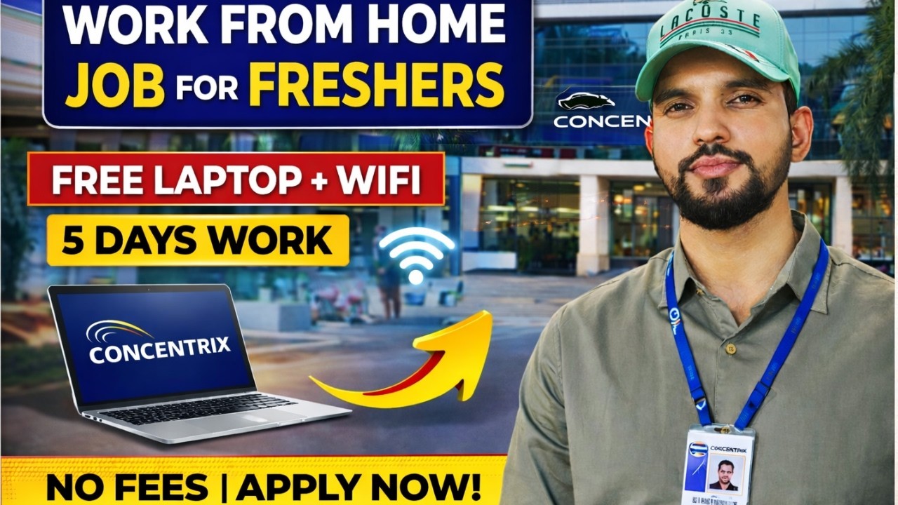 🚀 Concentrix Work From Home Job | Freshers Eligible | 5 Days Work | Free Setup 💯