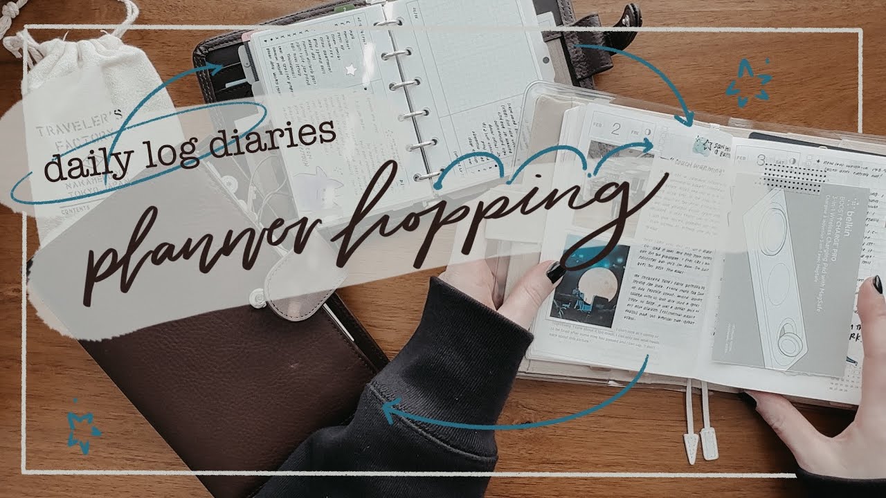 daily log diaries | planner hopping edition (hobonichi cousin, pocket rings, and personal rings)