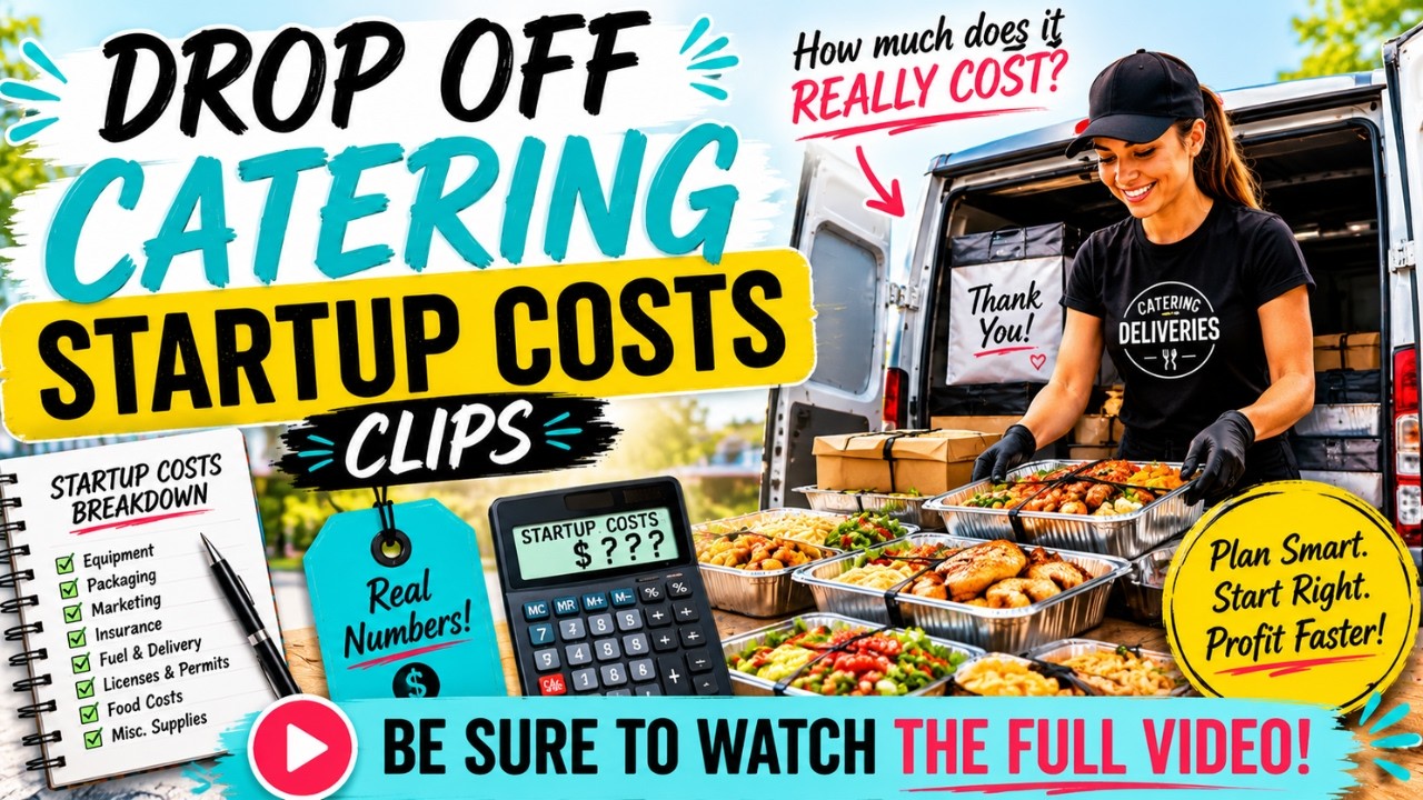 DROP OFF CATERING START UP COST (CLIPS BE SURE TO WATCH THE FULL VIDEO LINK)