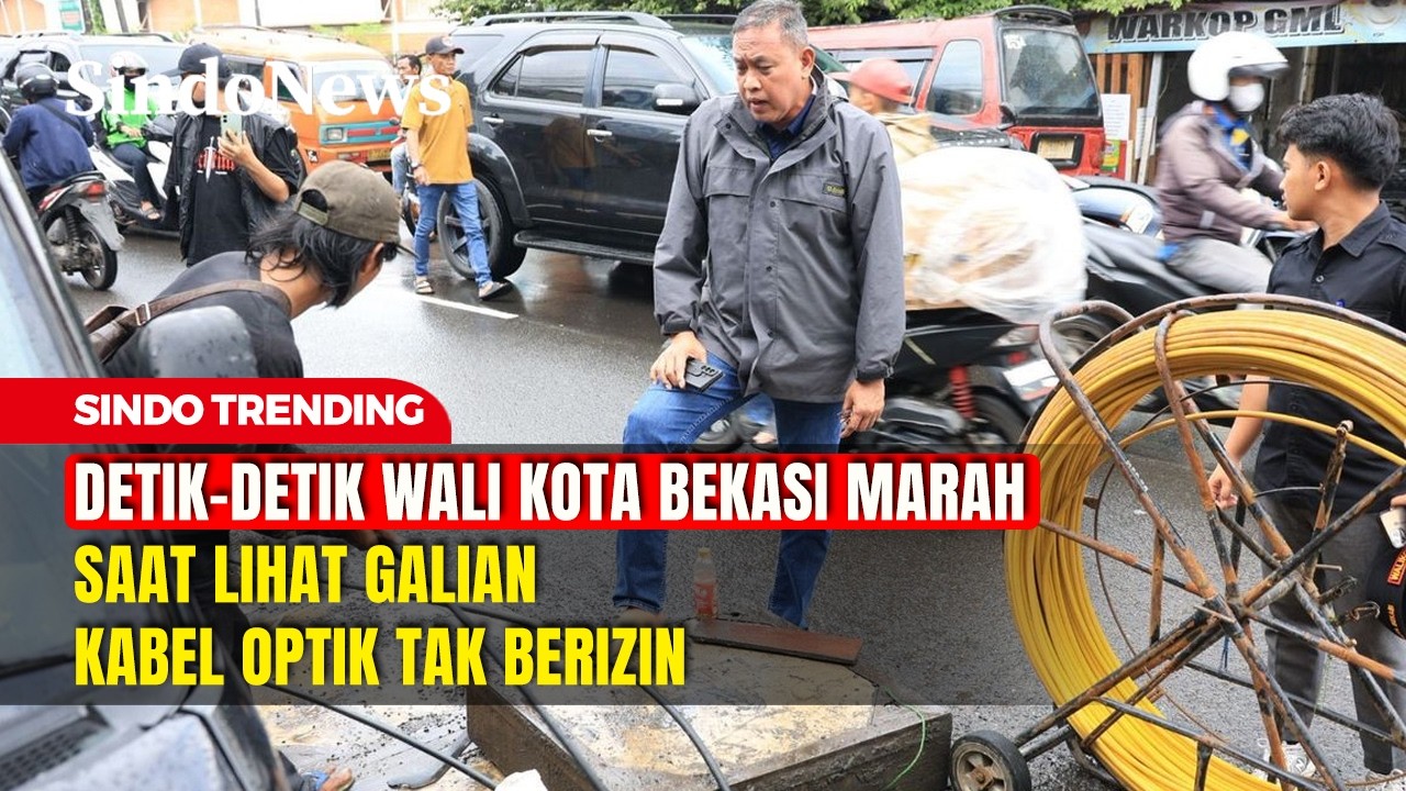 Wali Kota Bekasi Ngamuk! Proyek Galian Kabel Optik Tak Berizin Disetop di Tempat | Sindo Trending