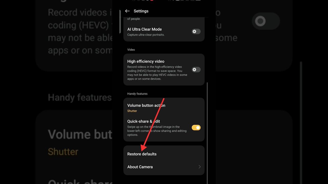 How to reset realme phone camera setting in 2024 #shorts #youtubeshorts #mobile