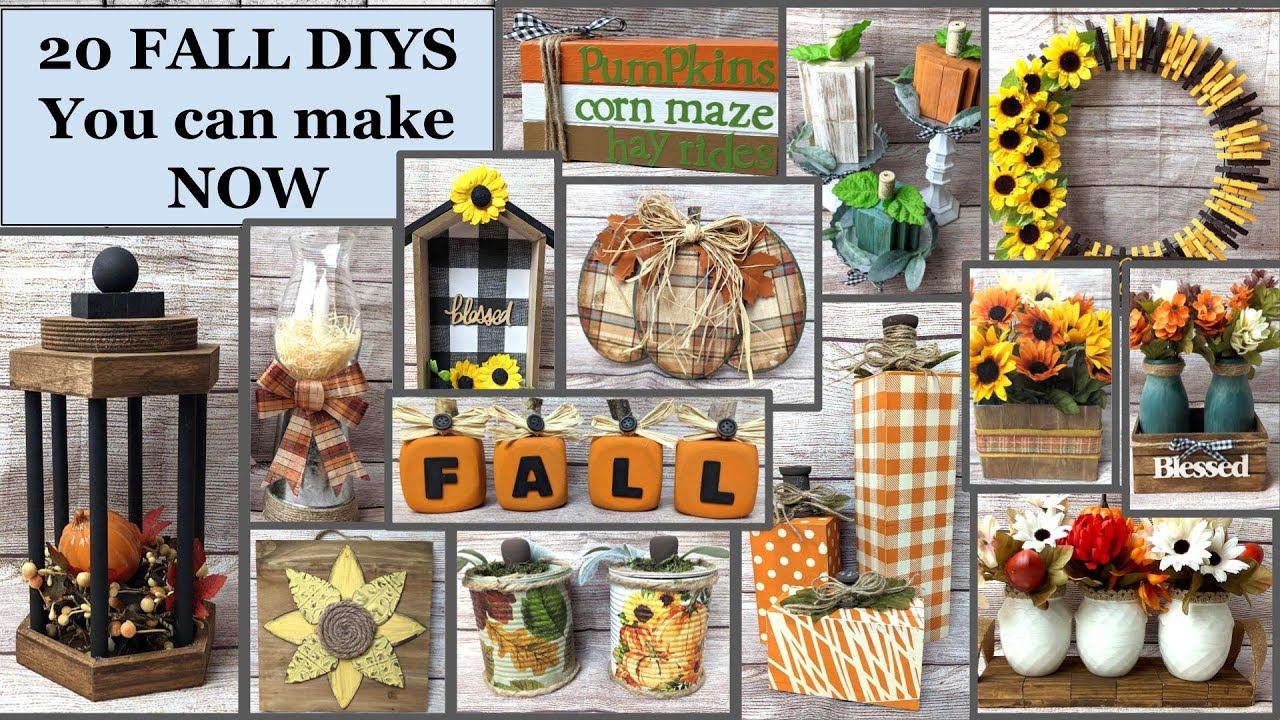 🍁MUST TRY FALL DECOR DIYS YOU CAN MAKE NOW | Dollar Tree DIY | Farmhouse Decor | Budget Decor DIY🍁