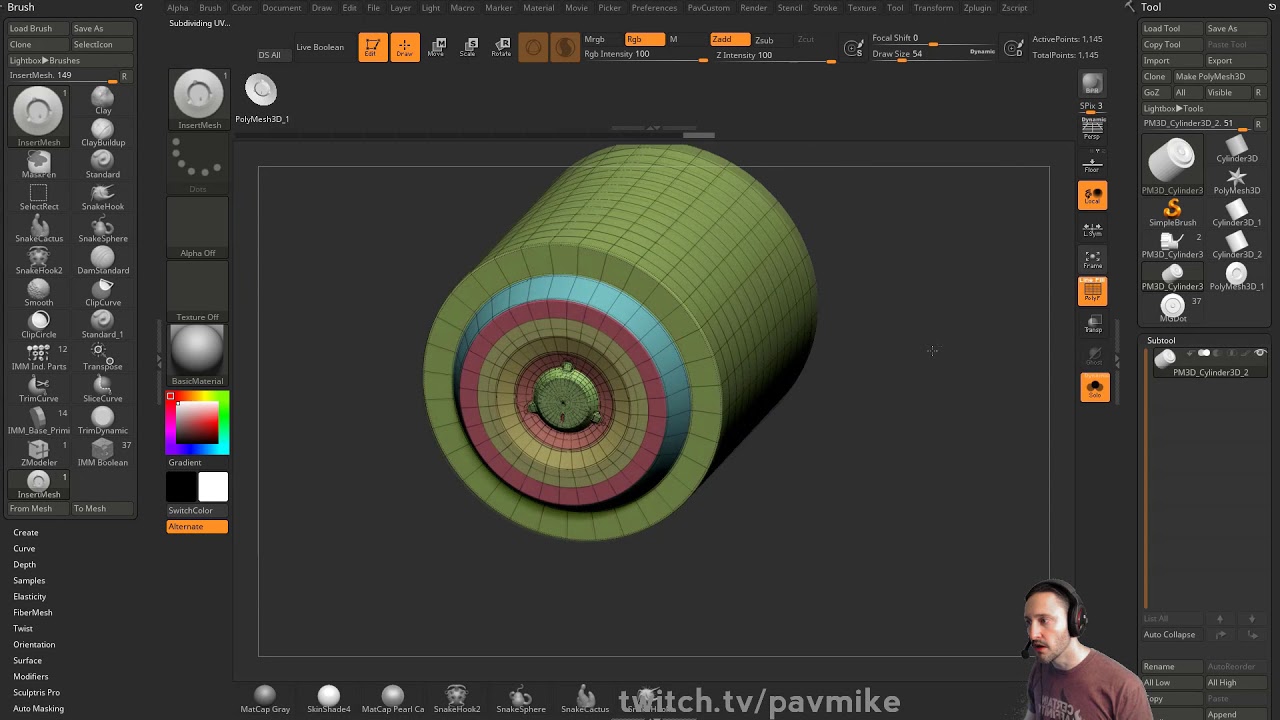 059 ZBrush: методы работы с твёрдыми поверхностями