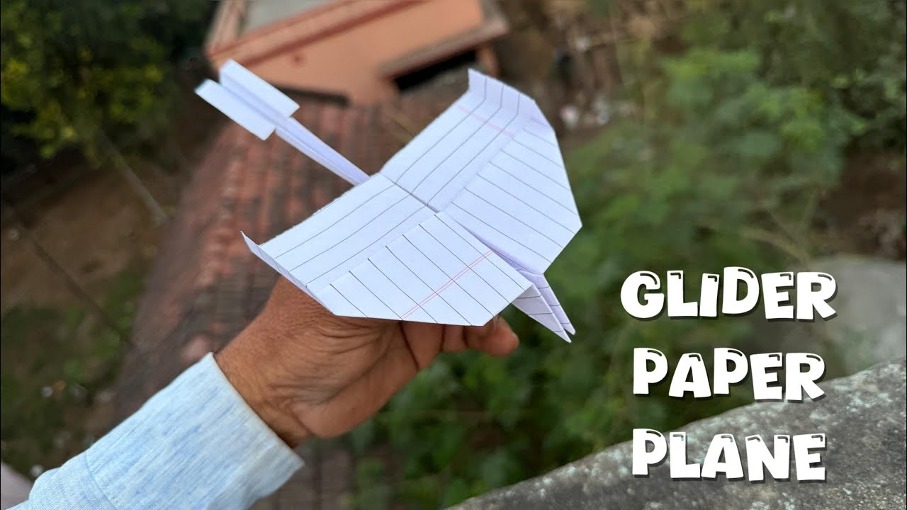 How To Make a Paper Plane That Flies Like a Glider | Paper Flying Glider 