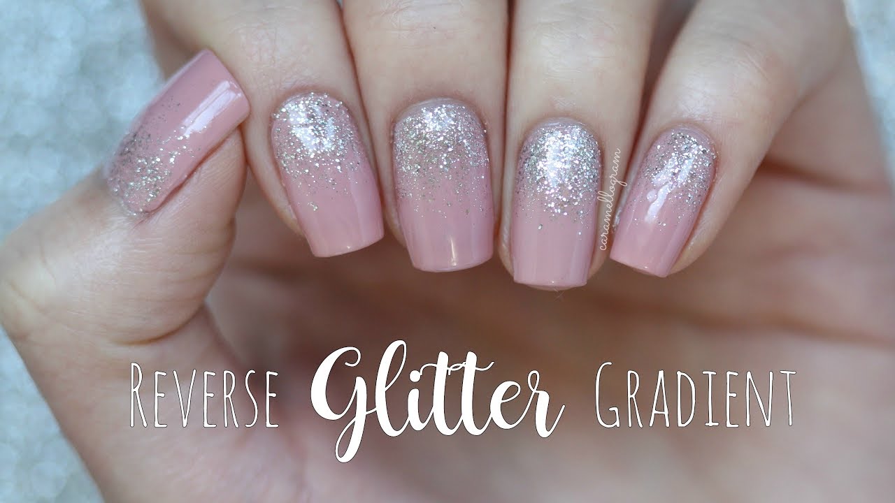 Reverse Glitter Gradient Nail Art || Formal Nail Art || caramellogram