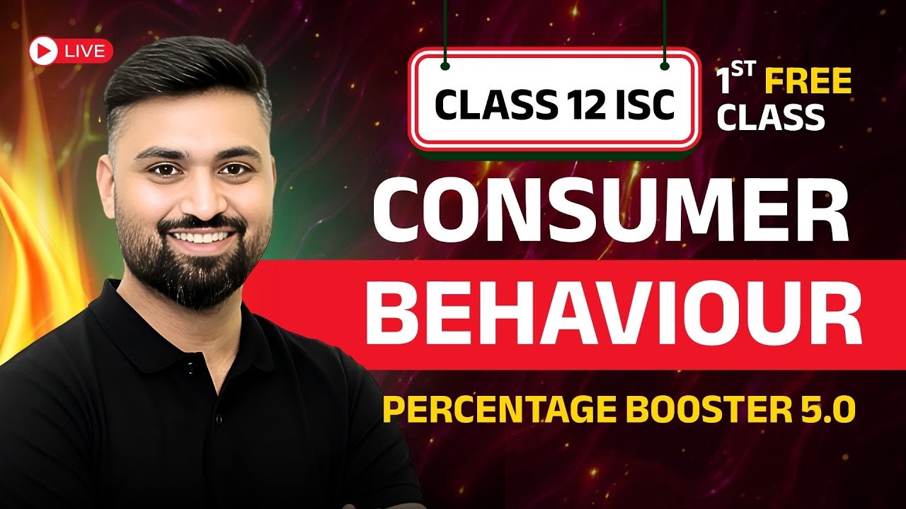 CONSUMER BEHAVIOUR | CLASS 12 ISC | DEMO CLASS - PERCENTAGE BOOSTER | Shubham Jagdish | 8112601234