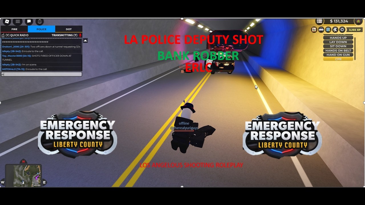 LA POLICE DEPUTY SHOT BY BANK ROBBER (ERLC)