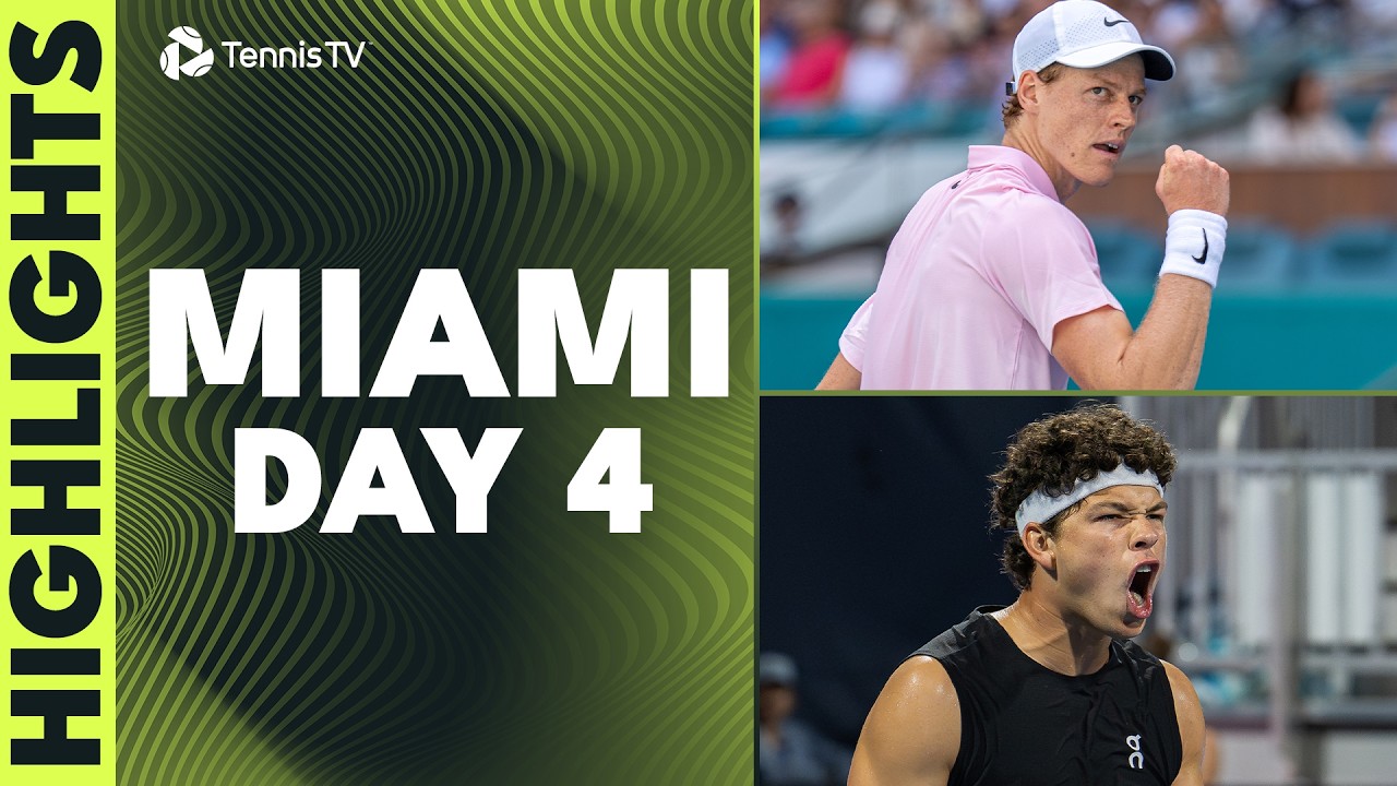 Sinner Faces Dzumhur; Shelton, Medvedev & Zverev Feature | Miami 2026 Day 4 Highlights