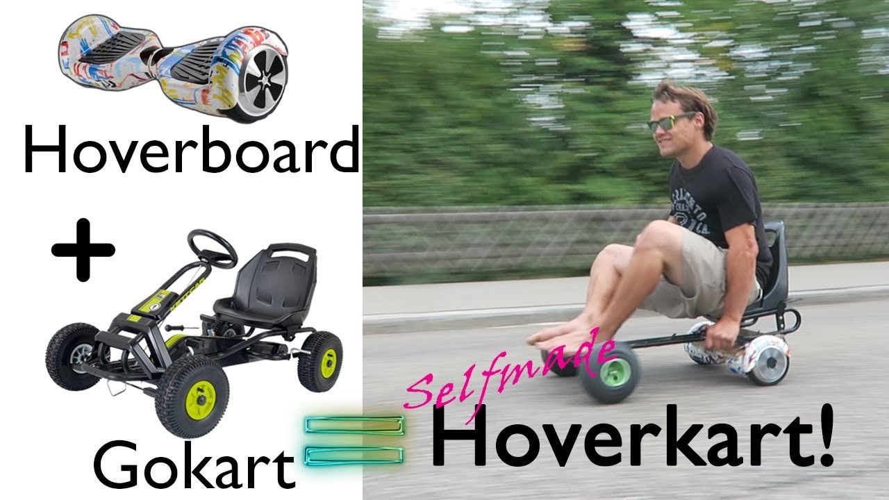 We made a crazy Hovercart out of a Hoverboard and a Gokart!