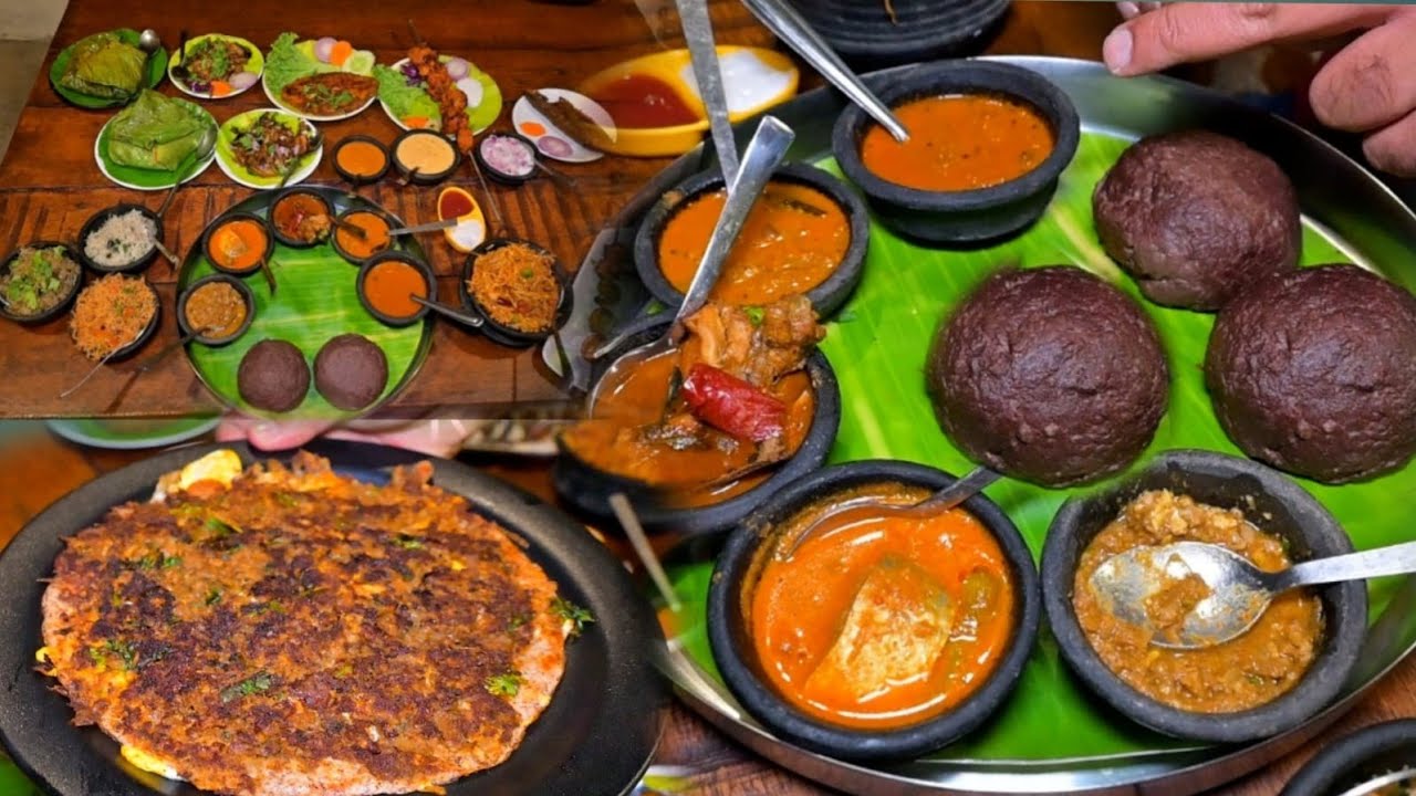மூங்கில் காடு SETUPல ஆவி பறக்கும் ராகி களி, வாழை இலை வஞ்சிரம், BAMBOO Biryani & Mega Mutton Dosai