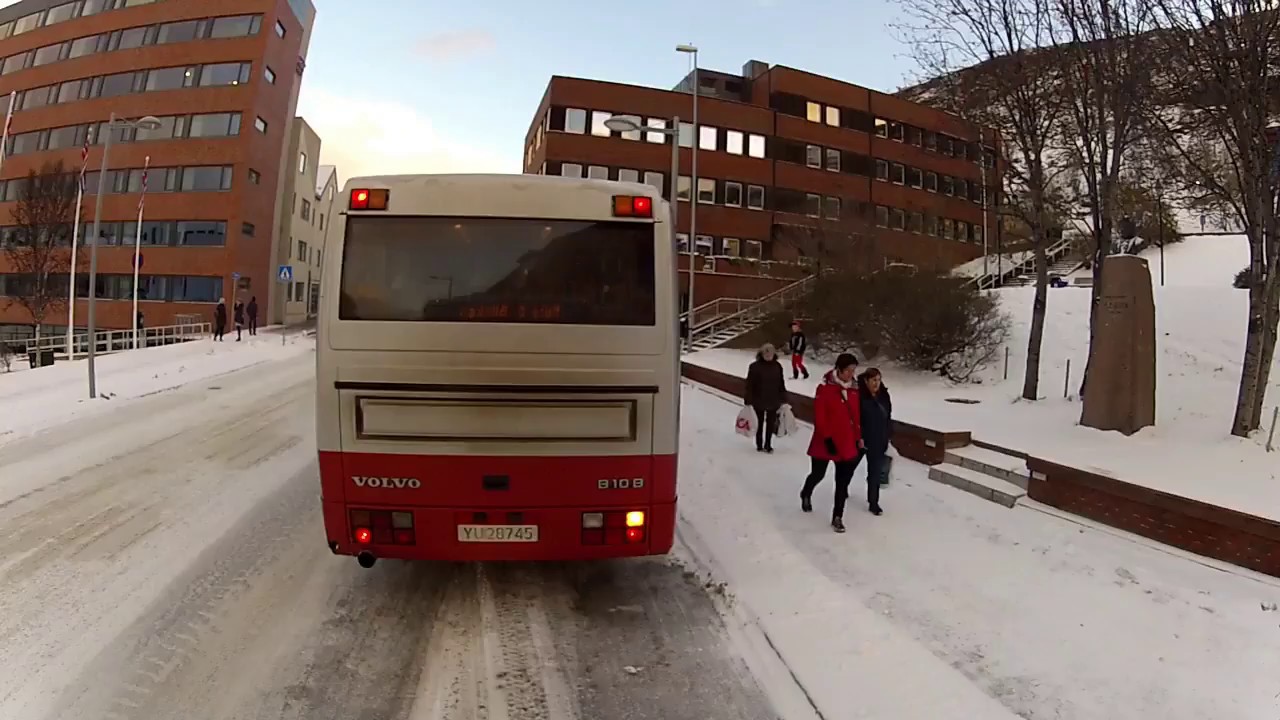 Bus route 2 in Hammerfest (09.11.2012) [HD]