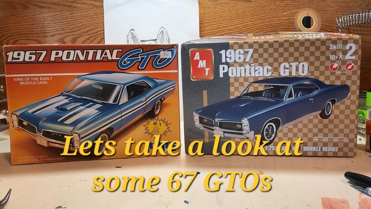 Taking a look at some AMT/MPC 1967 Pontiac GTO model kits