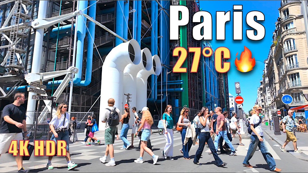 Early Summer in Paris 4K HDR &bull; Beautiful Sunny Weekend Walk (27&deg;C)