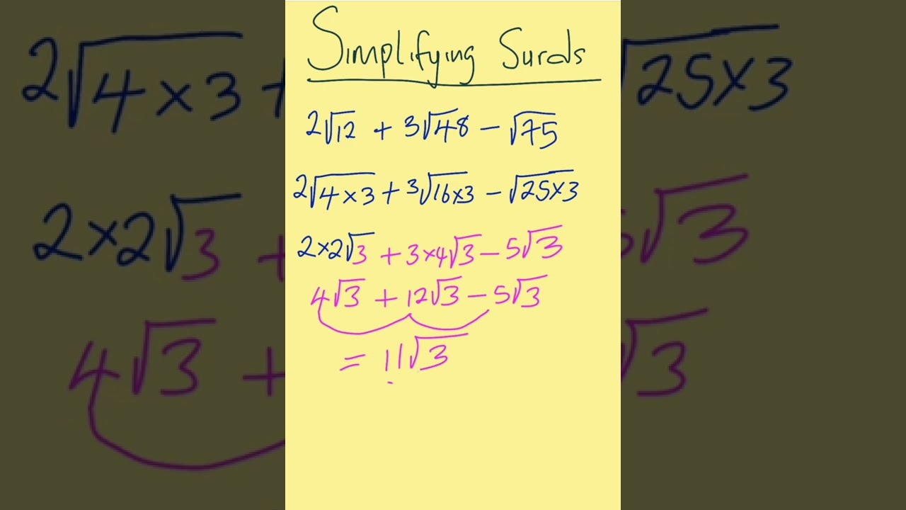 Simplifying Surds