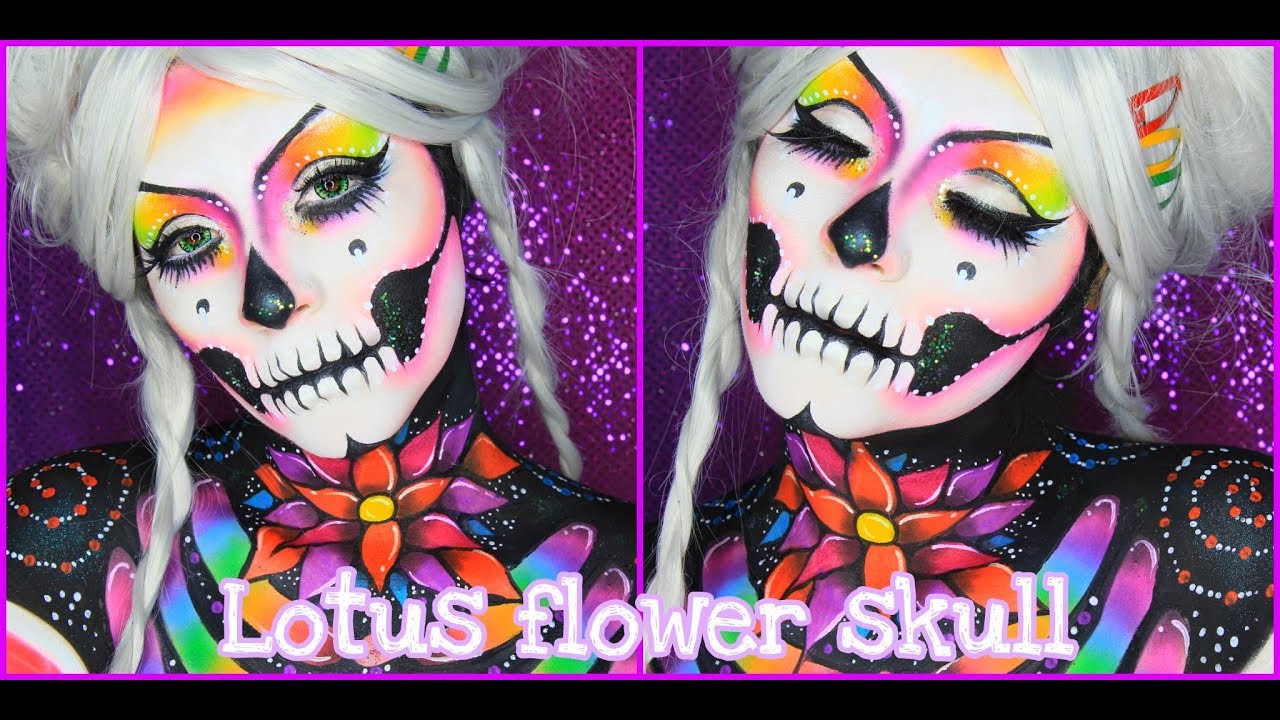 LOTUS FLOWER SKULL 🌸💀| SKULL BODYPAINT| DEHSONAE