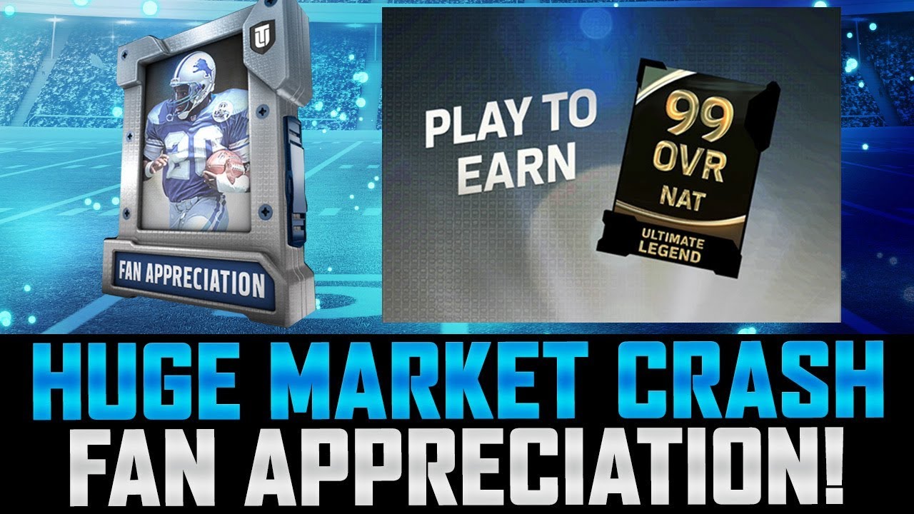 Free 99 OVR Ultimate Legend! BIGGEST MARKET CRASH EVER! | Fan Appreciation Packs!