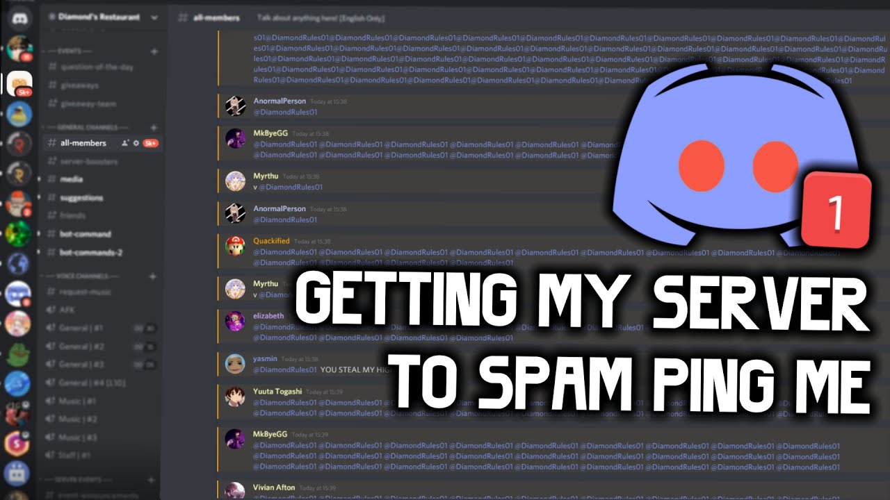 getting my server to spam ping me (thousands of times)