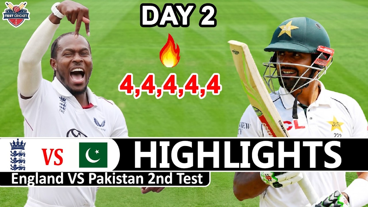 Pakistan VS England 2nd Test Match Day 2 Highlights 2026 - PAK VS ENG