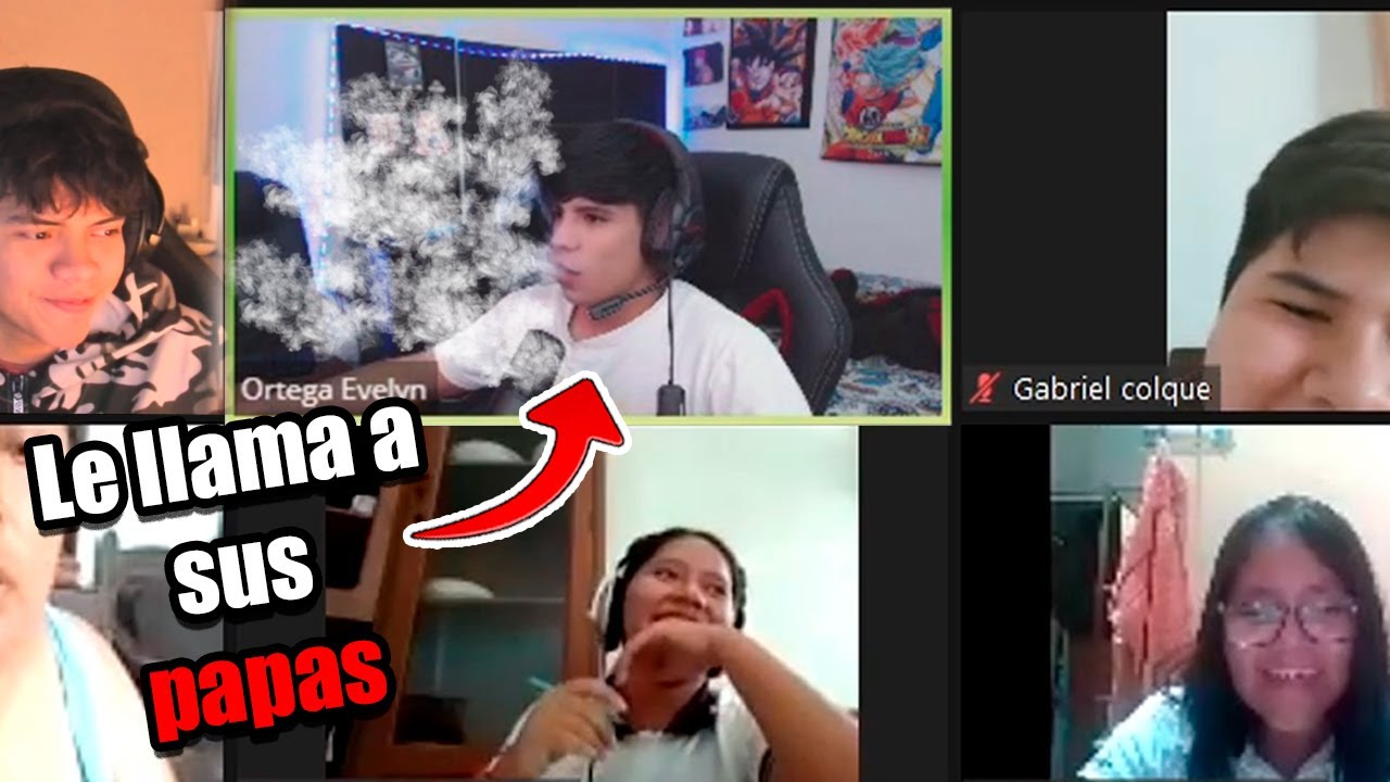 Trolleo en Zoom pero mi compa&ntilde;ero FUMA en CLASES