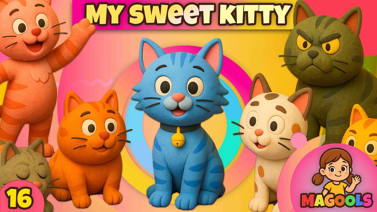 My Sweet Kitty 🐱💖 | The Kind Cat Who Never Fights | Kids Moral Song | #Magoolstv #kidssong