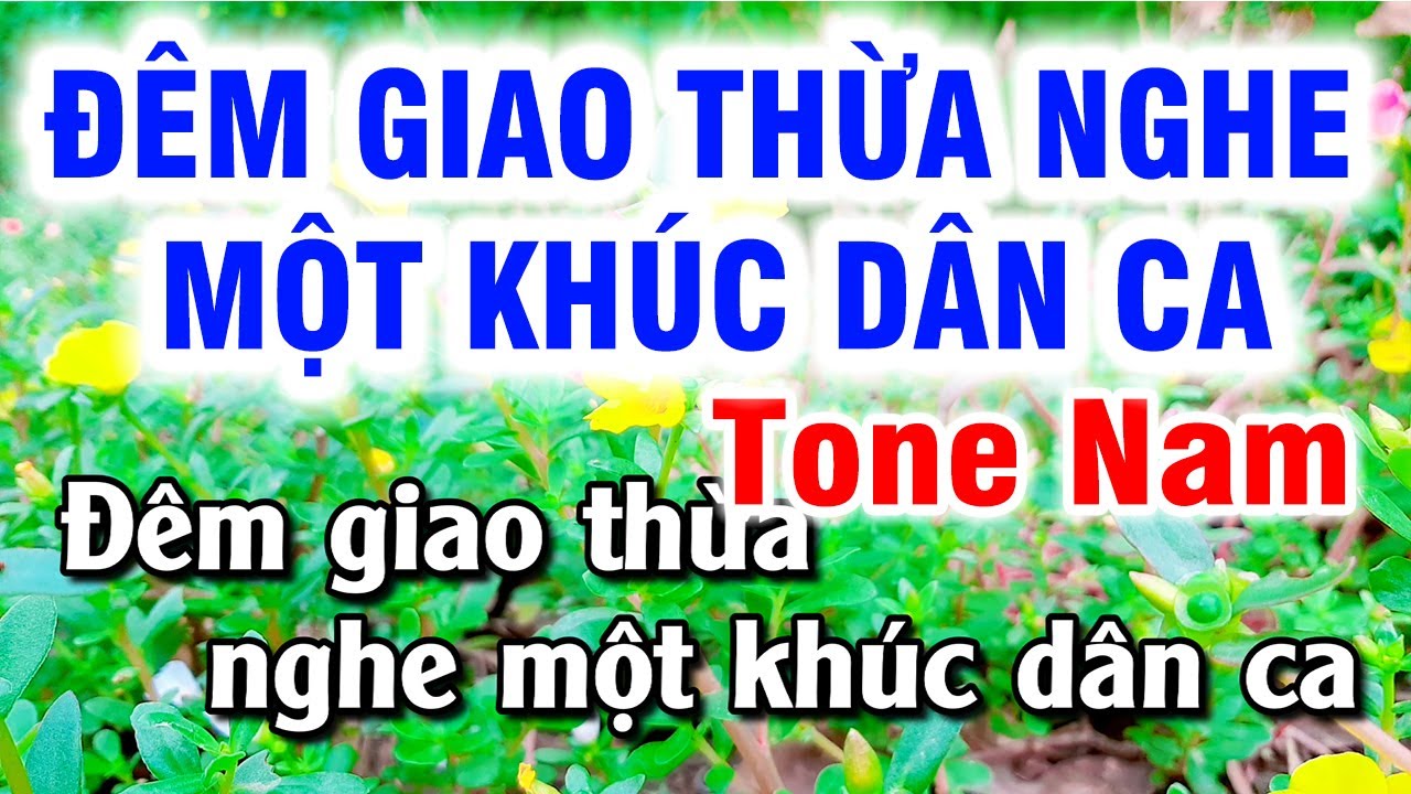 Karaoke Đêm Giao Thừa Nghe Một Khúc Dân Ca Tone Nam Nhạc Sống | Hoài Phong Organ
