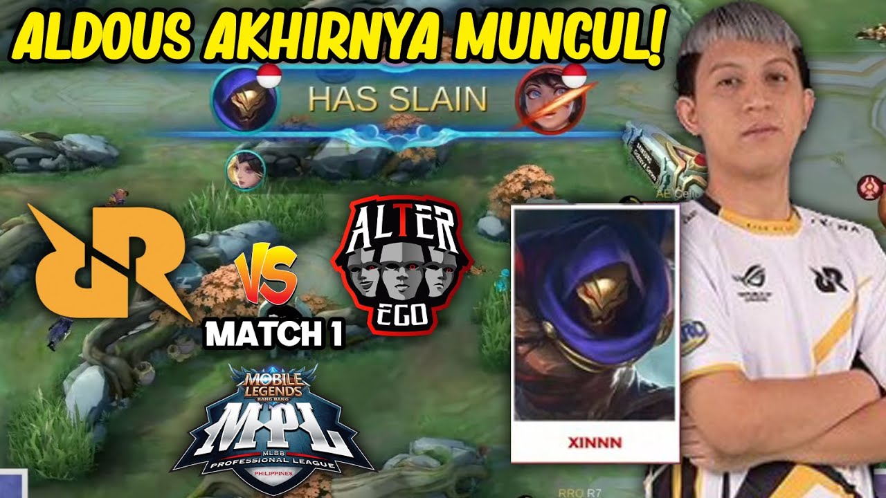 PERTAMA KALI XIN ALDOUS, GILA RAPI BANGET GAMEPLAY RRQ! - RRQ VS AE MATCH 1