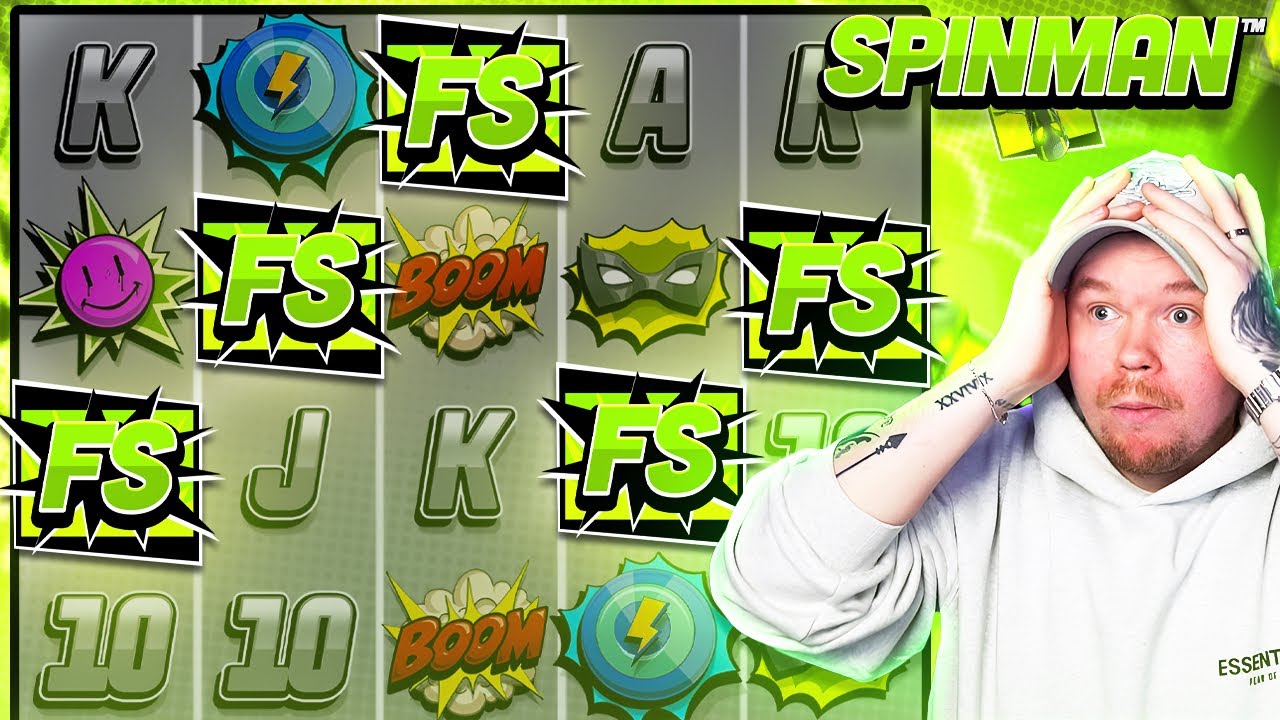 I GOT THE RARE 5 SCATTER BONUS ON SPINMAN!