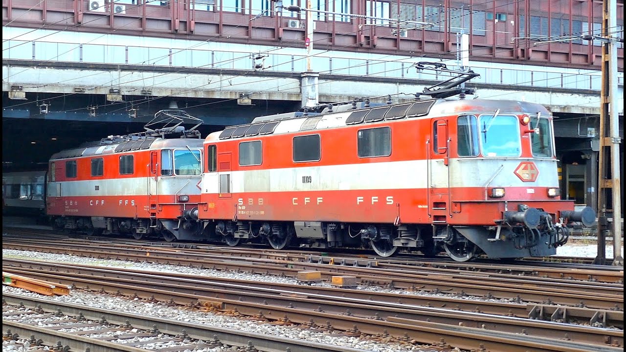 ► 4K SBB Re 4/4 II 11108 & 11109 in Basel [18.08.20]