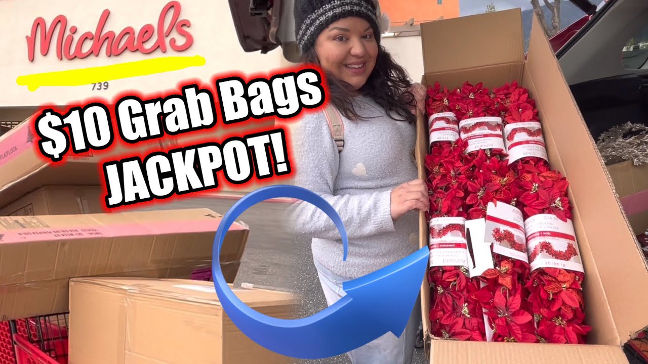 MICHAEL’s $10 GRAB BAGS JACKPOT! I chose the good ones! #michaelsgrabbags #shopwithme #trending #fyp