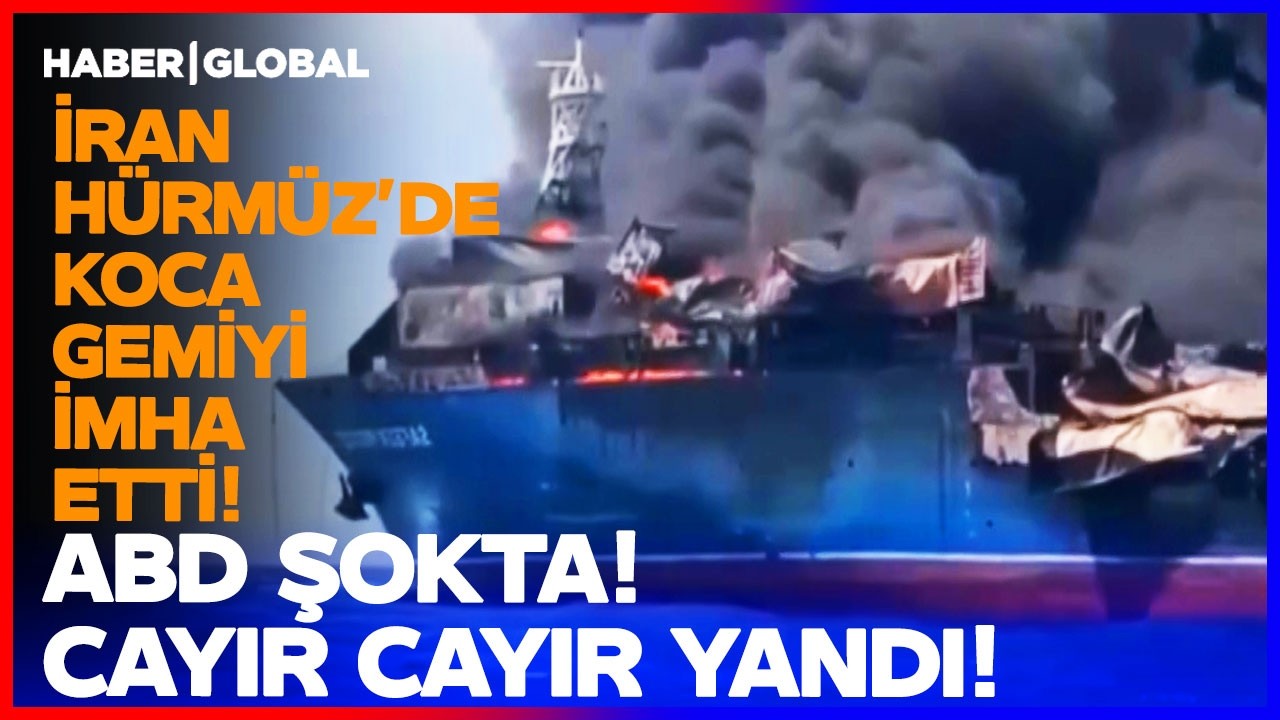 ABD ŞOKTA: DENİZİN ORTASINDA CAYIR CAYIR YANDI! İran Dev Gemiyi B&ouml;yle İmha Etti!