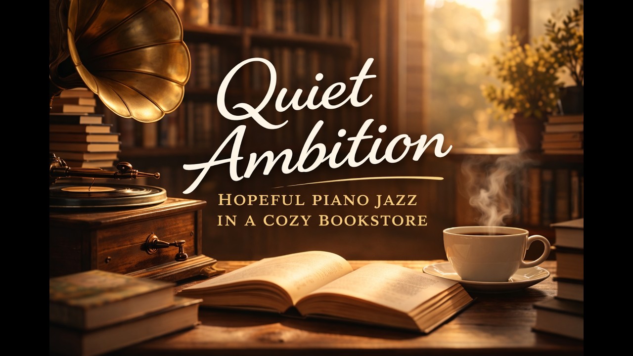 Quiet Ambition | Hopeful Piano Jazz in a Cozy Bookstore