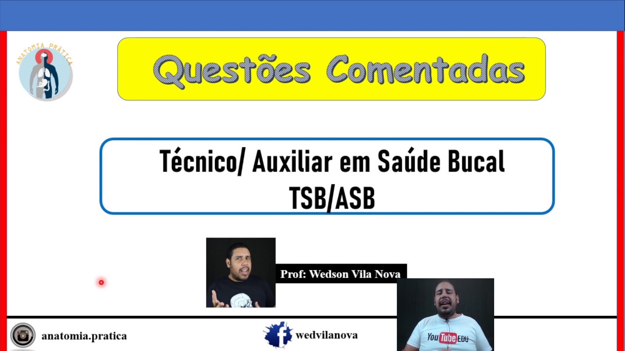 Resoluções de questões de concurso público para ASB e TSB - Professor Wedson Vila Nova