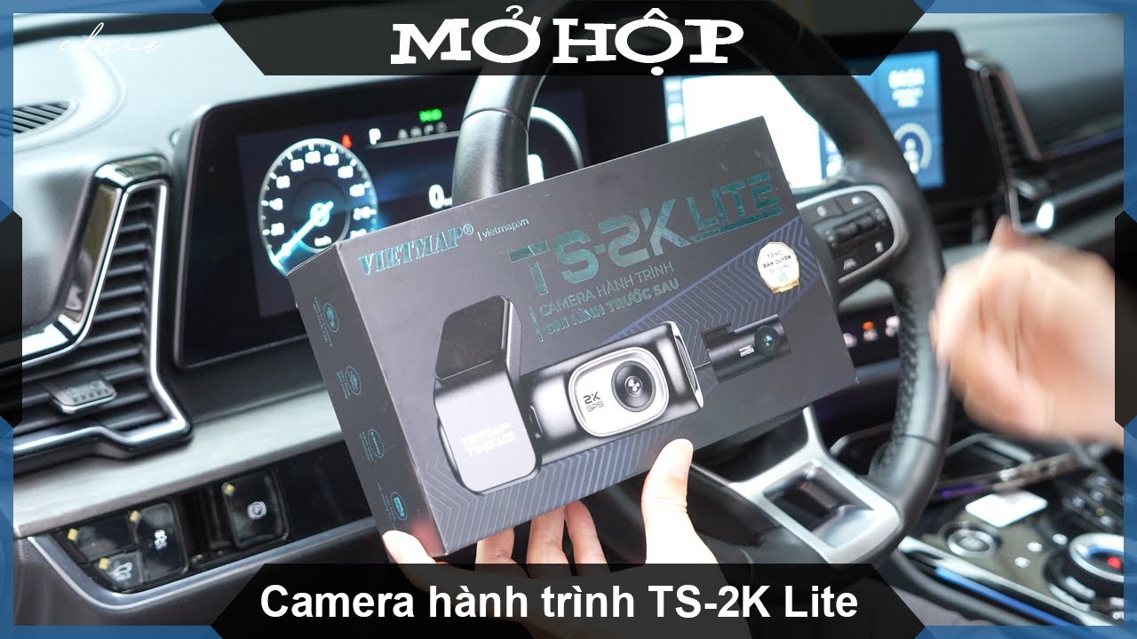 Mở hộp Camera h&agrave;nh tr&igrave;nh Vietmap TS 2K Lite