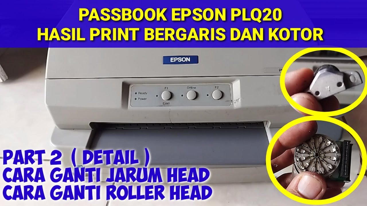 Epson PLQ20 Hasil print Bergaris Dan Kotor | Part 2 Head Print