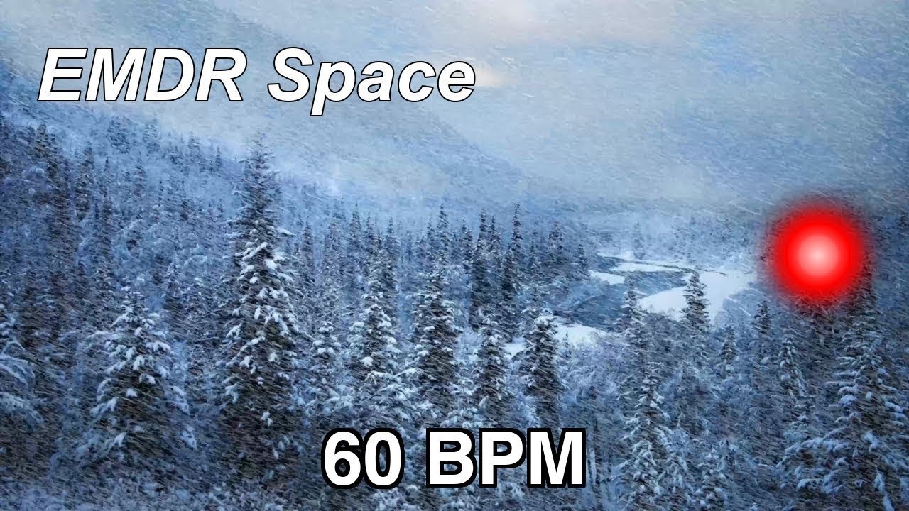 EMDR Bilateral Stimulation – 60 BPM | Winter Storm 4K | Sounds for PTSD & Anxiety