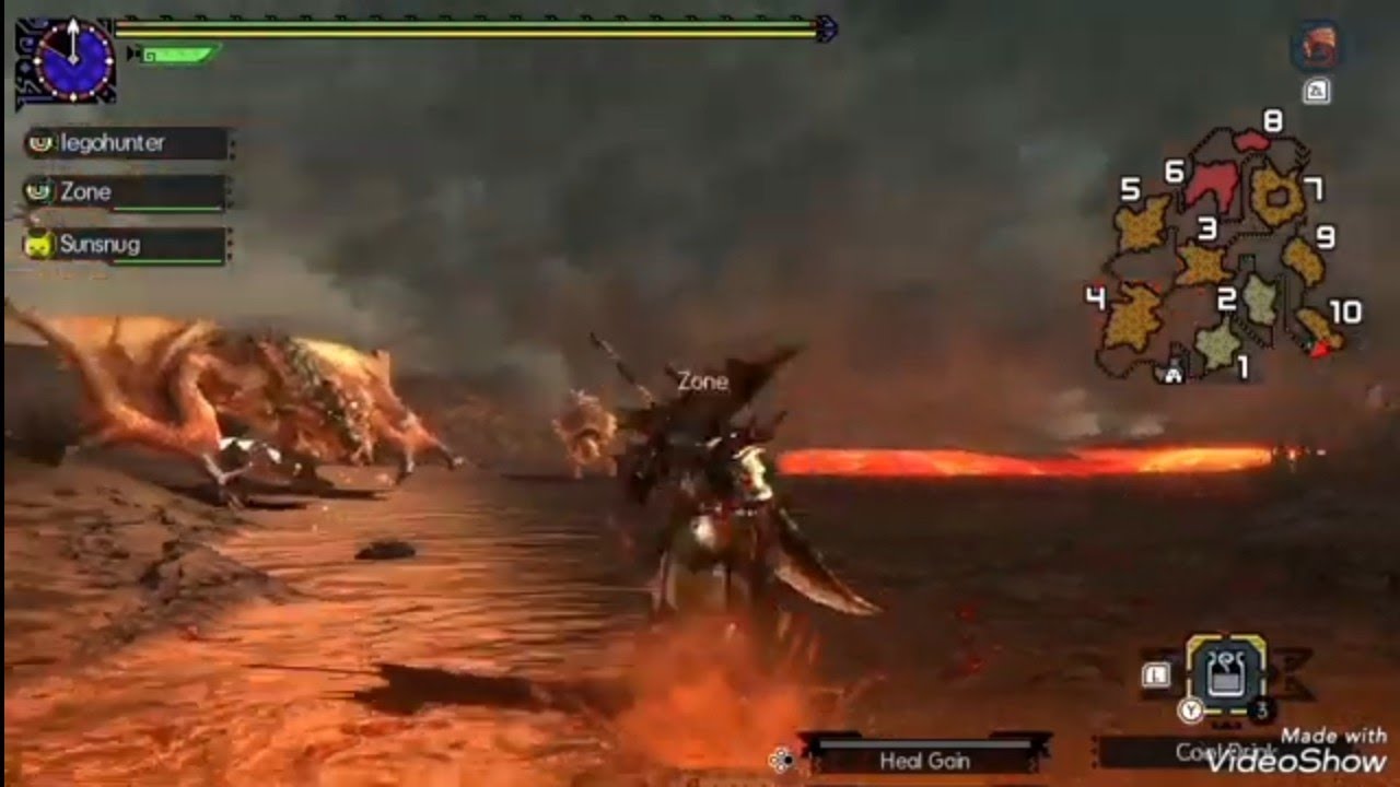 Monster Hunter GU The Volcano and Mountains Rathalos Hunt