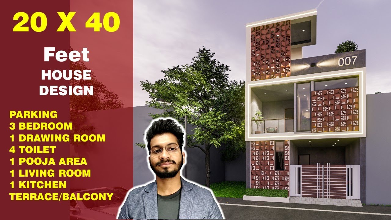 20X40 Feet, 90 Gaj. | 3BHK DUPLEX House Design | JHOOLA SITTING | 20X40 Feet House Plan || DV Studio
