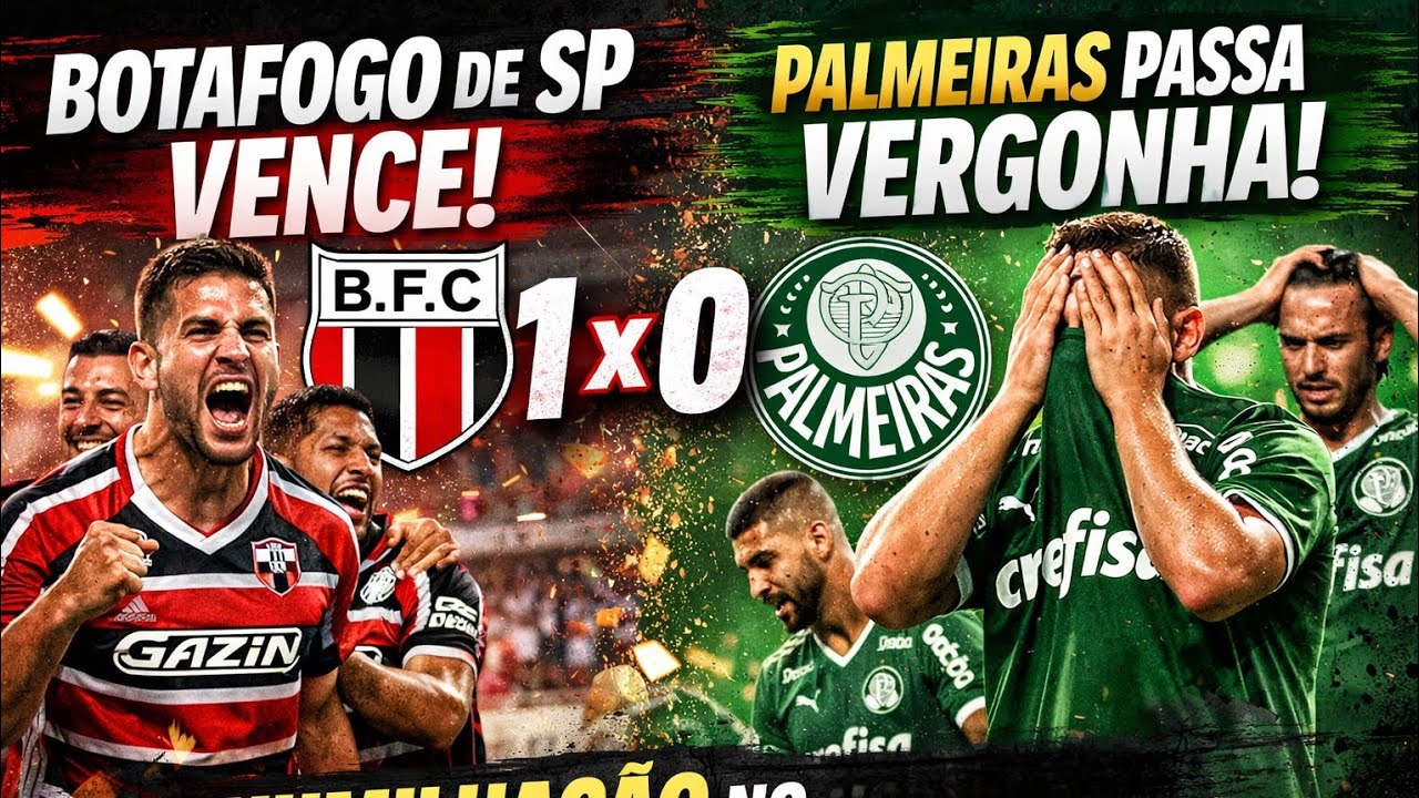 PALMEIRAS PERDE DE NOVO E PASSA VERGONHA DIANTE DO BOTAFOGO SP 1X0