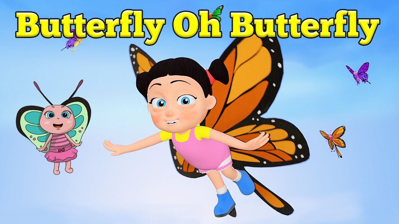 Butterfly Oh Butterfly | English Nursery Rhymes and Baby Song by Nani & Babu