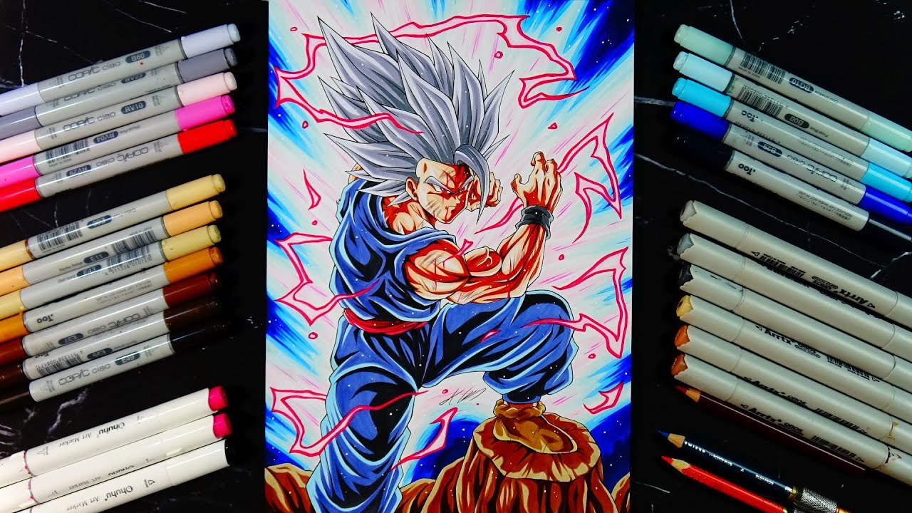 Drawing BEAST GOHAN in REAL TIME