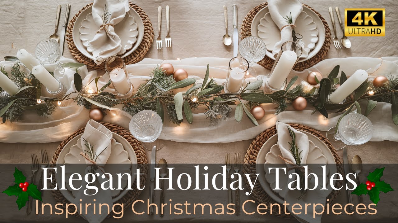 Elegant Christmas Tablescapes | Inspiring Table Centerpieces & Festive Dining Room Ideas