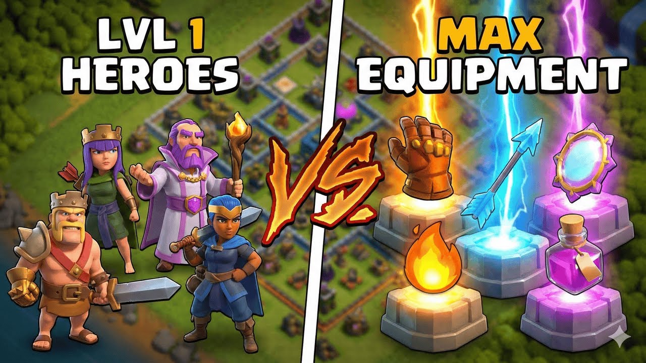 LVL 1 NOOB vs. MAX PRO! 🤯 Is the New Hero Gear COMPLETELY BROKEN in CoC?