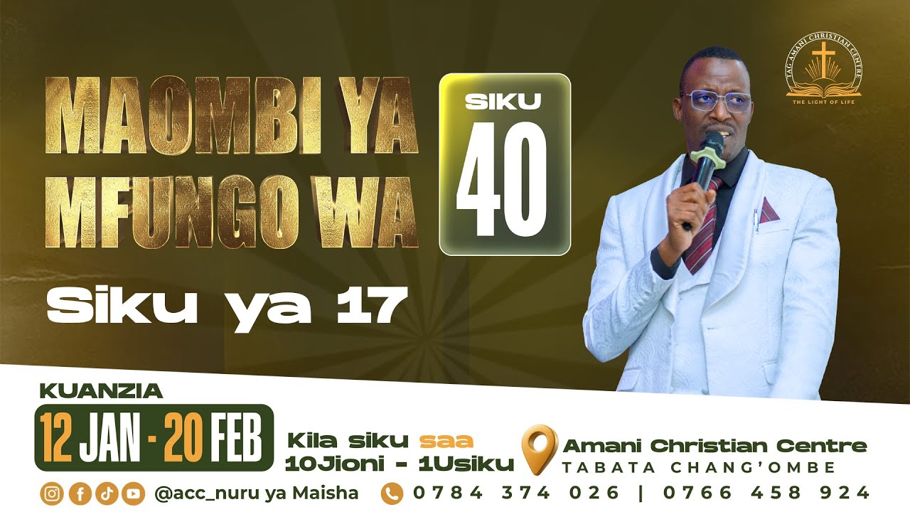 🔴LIVE  | IBADA YA MAOMBI YA SIKU 40 | JUMATANO | SIKU YA KUMI NA SABA  | 28.01.2026