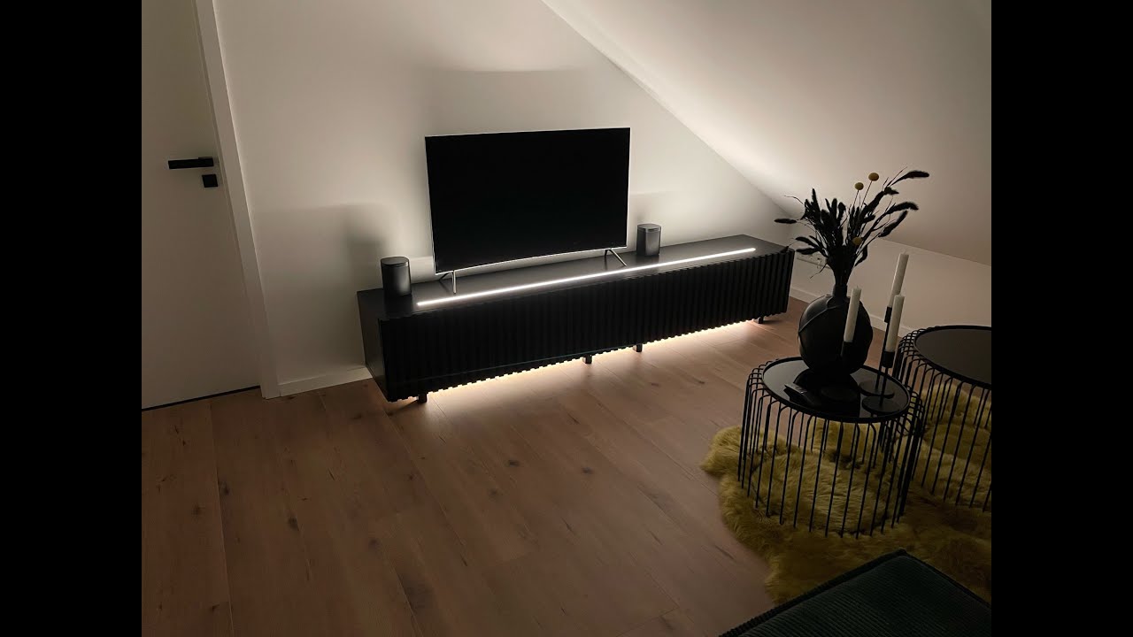 Ikea Besta Makeover | Lowboard mit smartem LED Licht und Akkustikpaneel | TV Stand Hack
