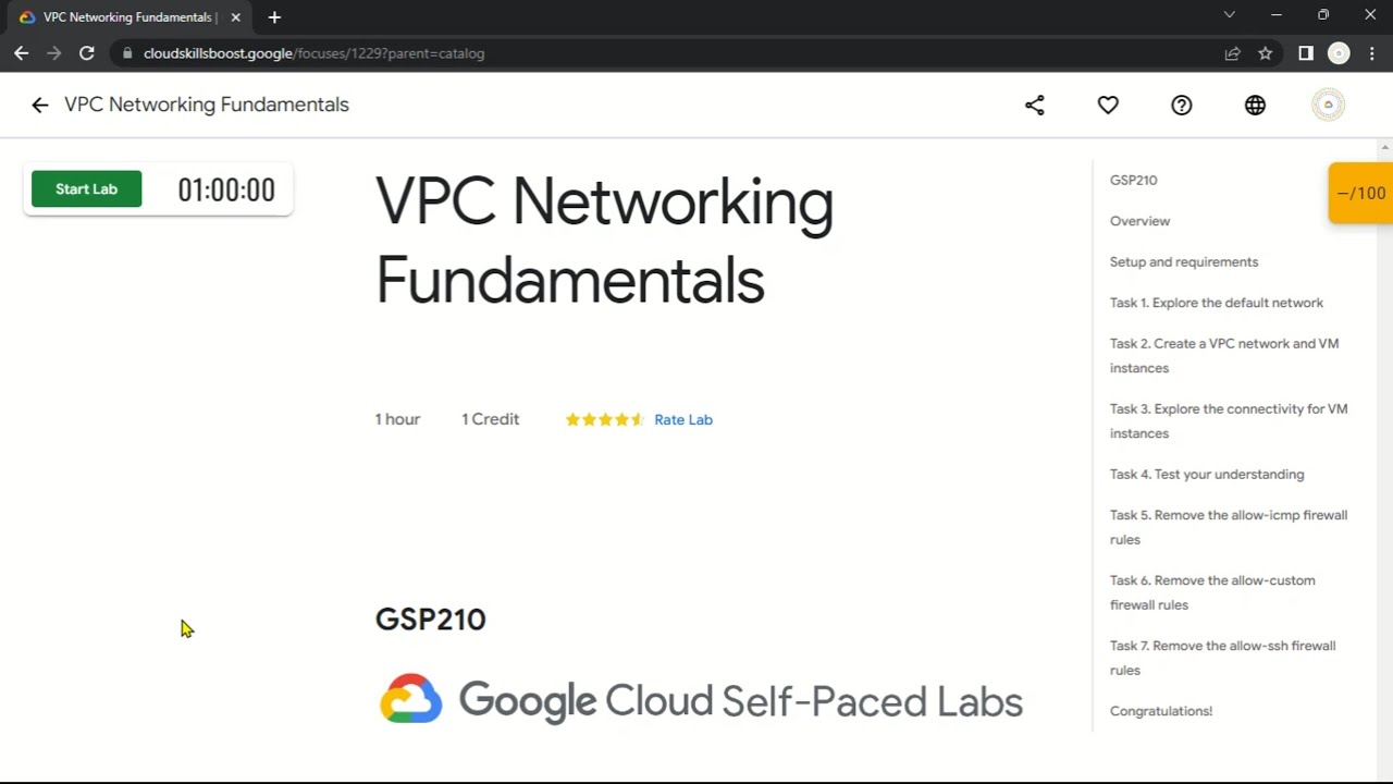 VPC Networking Fundamentals | GSP210 | Solution