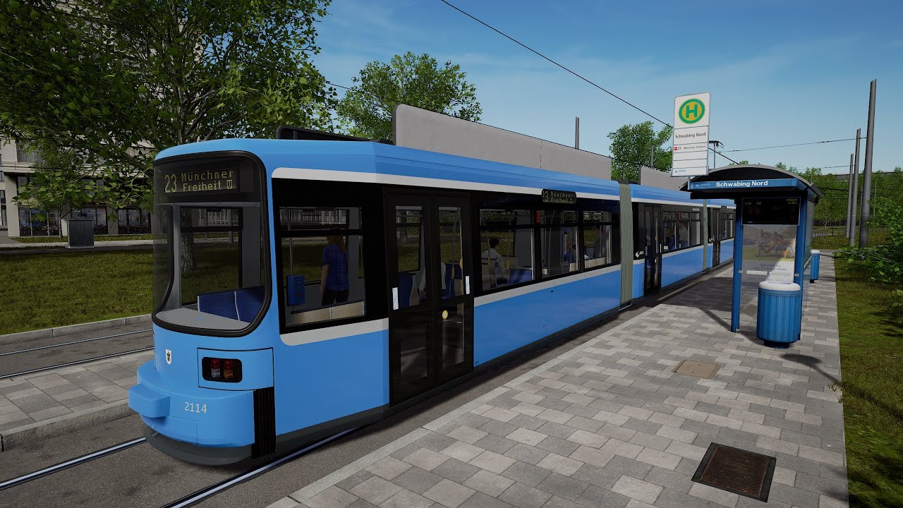 TramSim Munich | 23: Schwabing Nord - Münchner Freiheit | R2.2b
