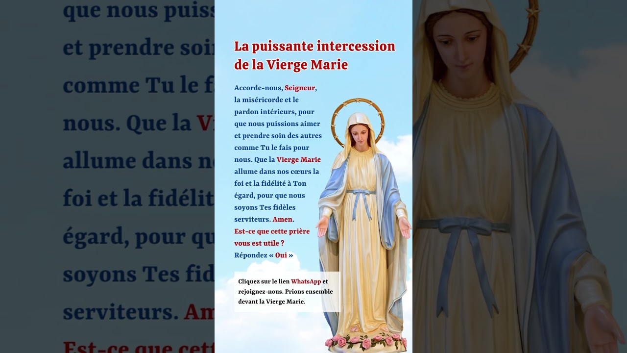 🇫🇷La puissante intercession de la Vierge Marie | foi | catholique | chretien #france #dieu
