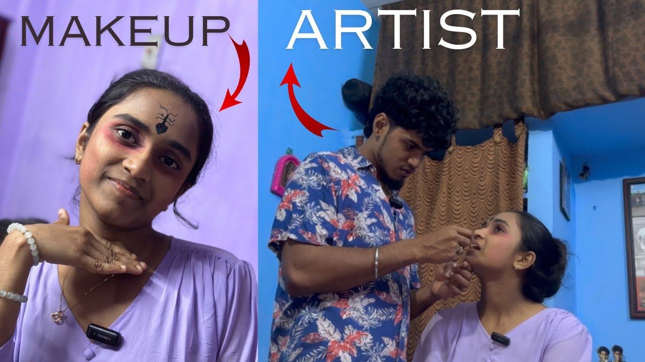 Thangachi ku makeup panniyachu 🤣 pavam my sister | MHAMALDAS | #mhamaldas #thangachi #sister